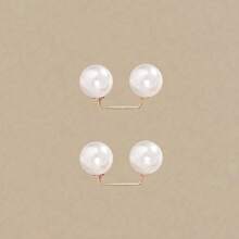 2pcs Pearl Jeans Ankle Clip, Chest Anti Light Needle, Anti Stepping Slipper Buckle, Pants Length Adjuster - Multicolor - View 14