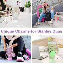 Sanrio 9pcs Sanrio Character Mug Accessories Set, Includes 7 Straw Lids And 2 Random Mug Chains Suitable For 8-10mm Straws, Gift Set Packaged In A Complete Gift Box