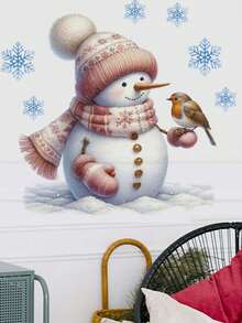 1pc Wall Stickers Cartoon Cute Christmas Snowman Decorative Stickers PVC Stickers Material Removable Self-Adhesive Easy-To-Tear Stickers Home Decoration Make Your Life A New Holiday Decoration Stickers Birthday Graduation Gift Christmas Decoration Christmas Tree Gift Decor Thanksgiving Wedding Autumn Decor Birthday Decorations For Gifts Party Supplies Halloween Christmas Decor Thanksgiving Wedding Autumn Decor Birthday Decorations For Gifts Party Supplies Halloween Decor Halloween Ornaments - Multicolor - View 5