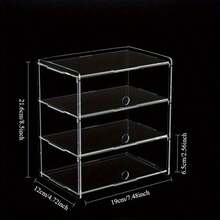 1pc Acrylic Display Shelf, 3/4/5/6/7/8 Tiers Organizer For Model Cars, Sunglasses, Cosmetics, Ideal For Hobbyists And Home Storage, Durable Structure Design, Great Back To School Gift