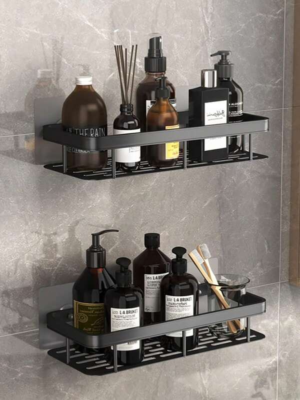 Selbstklebende Dusche Regal Ablage - Wandmontiertes Dusche Regal für Badezimmer - Keine Löcher bohren nötig - Dusche Aufbewahrungskorb - Rostfrei - Geeignet für Badezimmer, Küchen und Toiletten