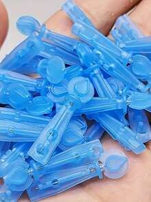 50 件/100 件/200 件一次性黑头粉刺去除工具，用于面部护理和沙龙的皮肤科痤疮提取器、黑头去除器、美容、护肤产品、水疗、自我护理、护肤工具、面部护理、美容师用品、皮肤、洗面奶、面部 - 藍色 - 查看 3