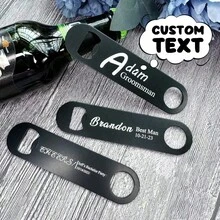 50 Stück individuelle Flaschenöffner, personalisierte Bierflaschenöffner aus Edelstahl, individuell bedruckbar, ideale Geschenke für ihn, Geburtstag, Hochzeit, Trauzeugen, Vater, Hochzeitsartikel