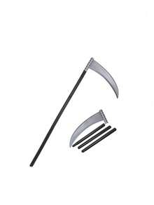 Halloween Grim Reaper Costume, Grim Reaper Scythe Death Scythe Staff, Skull Mask, Sky Hooded Cape, Skeleton Hand Gloves, Horror Role-Playing Costume Props, Party Exclusive Costume - Multicolor - View 4