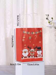 12pcs/Pack Christmas Party Gift Baking Candy Cookie Bags, Assorted Christmas Christmas Decorations Christmas Pajamas Christmas Gifts Christmas Decor