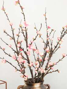 1pc Lifelike Plum Blossom Flower, Realistic Decoration For Spring Festival, Christmas