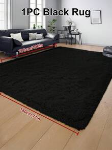 1pc Rug, Area Rug, Living Room Rug, Bedroom Rug, Room Decor, Solid Color Soft Modern Indoor Large Shaggy Rug For Bedroom Living Room Dorm Room, Fall Decor, New Year Winter Warm Decor, Halloween Gifts, Bedroom Decor, Christmas Decoration, Home Decorative Non-Slip Plush Fluffy Area Rugs Girl Pink Comfy Floor Carpet - 彩色 - 查看 16