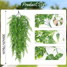 4PC Fake Ivy Leaves Decoration For Indoors & Outdoors, Faux Foliage Greenery Decor For Living Room, Kitchen, Balcony, Garden, Bedroom, Farmhouse Aesthetic - 綠色 - 查看 2