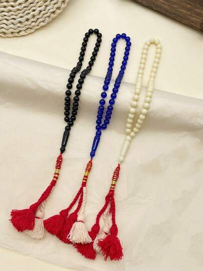 1 件经典优雅 45 颗亚克力珠 Tasbih 祈祷珠手链，适合男士日常祈祷佩戴