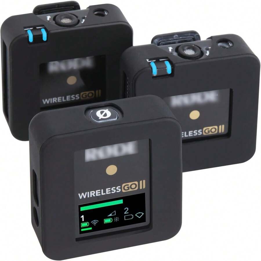 Silicone Case Compatible With RODE Wireless Go 2 Accessories RODE Wireless Go II MIC Silicone Protect Case Cover (3PCS Black) - Black - View 1