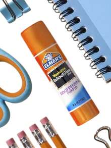 Elmer's 12 Pegamentos en barra Elmers de 6g Lapiz Adhesivo Elmers School 6G Con 12 Piezas, blister de 12 pegamentos en barra color morado que se transparenta al secarse. - Naranja - Ver 4