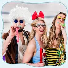 Elderly Mad Scientist Wig Set, Eyebrows, Beard And Glasses, Crazy Old Scientist Wig, Halloween Dress Up Grandpa Costume Accessories, Role-Playing Party Supplies - Multicolor - View 6