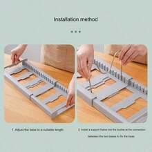 Pot And Pan Organizer 1pc Ultimate Kitchen Organizer - Space-Saving Expandable Shelf With Pot Lid Holder, Utensil Rack, Dish Drainboard, & Pull-Out Drawer For Tidy Cooking - 彩色 - 查看 9