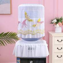 2pcs/Set Embroidered Lace Water Dispenser Cover Household Accessory Set,Bag,Organizer,Storage - Pink - View 3