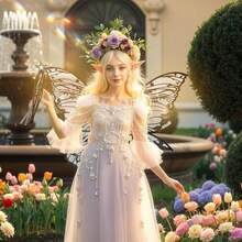 1pc Halloween Cosplay Role Play Decor Photo Prop Butterfly Performance Prop Fairy Butterfly Wings