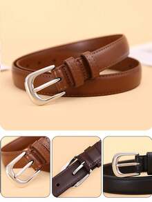 新品上市 1 件青少年组合细腰带，优质 PU 材质，边缘切割设计，牛仔裤和连衣裙的完美装饰配饰，返校礼物，适合男孩和女孩 - 彩色 - 查看 5