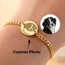 Anillo con foto de mascota personalizado, anillo ovalado con retrato de mascota, anillo con foto de perro o gato, joyería personalizada con grabado, regalo para amantes de las mascotas, regalo por pérdida de mascota