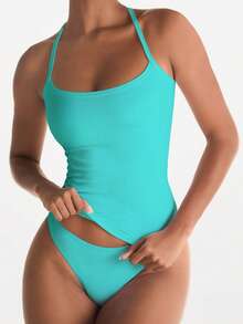 XLLAIS Women Minimalist Solid Color Cross Backless Stretchy Sporty Fitness Camisole