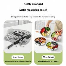 304 Stainless Steel Thick-Walled Compartmentalized Serving Plate For Kitchen, Ginger, Garlic, And Scallion, Household Partitioned Serving And Seasoning Tray
