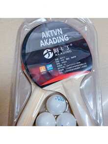 1 Set Tischtennisschläger mit 2 Schlägern und 3 Bällen, geeignet für Grundschüler, Fitness, Erholung, Sporttraining, tolles Geschenk, zufällige Farbe und Stil