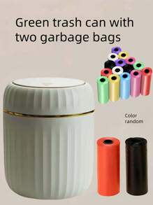 Mini Desktop Trash Can, With Lid, With Garbage Bag, Top Gallon Small Countertop Trash Can, Small Desktop Plastic Lid Trash Can, Desktop Small Recycling Cute Trash Can, Gallon Suitable For Office Bathroom, Kitchen, Living Room, Bedroom, Pink Mini Trash Can, With Lid,