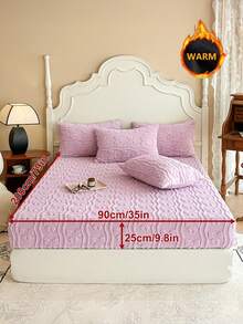 1pc Taffeta Fitted Sheet, Bedding, Bed Cover, Fitted Sheet, Mattress Protector, Solid Color Fitted Sheet, Available In Multiple Colors, Comfortable & Warm Mattress Pad, Minimalist Style Home Textile, Soft Anti-Pilling Bed Cover, Skin-Friendly Fitted Sheet, Excluding Pillow And Pillowcase