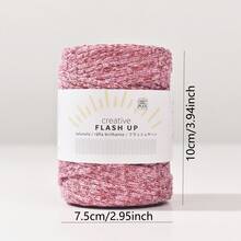 60m 3mm Metallic Gold Tinsel Thread, Shiny DIY Crochet Cord For Bags, Crafts, Multi-Color Options - Suitable For Crochet Bags, Handicrafts - Multicolor - View 4