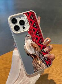 غطاء هاتف بطبعة نسر، شريط أحمر، باندانا حمراء، تصميم مضحك، غطاء هاتف مقاوم للسقوط بحماية كاميرا مطفية، متوافق مع أجهزة iPhone11، 12، 13، 14، 15، 16 برو ماكس X، XS، XR، 16E، 15 بلس، Galaxy A03، A05، A05S، A12، A14، A15، A32 4G/5G، A35، A52/A52s 5G، OPPO A16، A17، A36، A57 4G، A58 4G، A60، A78 4G، A94، A95، Realme C21Y، C30، C35، C53، C67 4G، Vivo Y02، Y02s، Y03، Y18 4G، Y17s، Y20، Y21