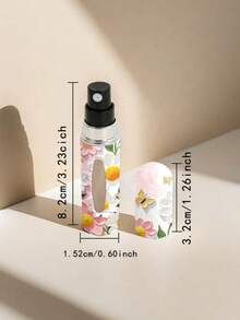 1/5 Pcs Butterfly And Flower 3D Print Perfume Bottles, Refillable Mini Cosmetic Bottles, Bottom-Fill Spray Bottles, Perfume Hydrosol Containers, Multi-Color, Birthday Gifts For Family And Friends, Holiday Gifts, Portable Travel Bottles, 5 Ml
