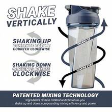 HELIMIX 2.0 Vortex Blender Shaker Bottle Holds Upto 28oz |   No Blending Ball Or Whisk |   USA Made |   Portable Pre Workout Whey Protein Drink Shaker Cup |   Mixes Cocktails Smoothies Shakes |   Top Rack - 午夜 - 查看 4