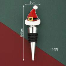 Weihnachts-Weinverschluss, Weinflaschen-Versiegelung, Weihnachtsmützen-Weinverschluss, kleines Weihnachtsgeschenk - Verschiedenfarbig - Übersicht 10