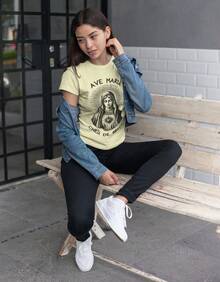 Our Lady Shirt 100% Cotton New Full - Beige - View 4