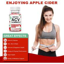 Keto ACV Gummies For Weight Loss, Apple Cider Vinegar Gummie For Rapid Fat Burning, Detox & Immune Support, Gluten-Free & Sugar-Free Gummies For Women & Men, 60 Count