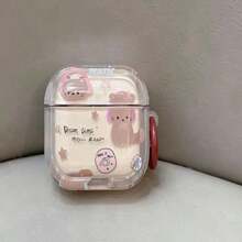 猫耳设计保护壳适用于 Apple 无线耳机，防摔防刮 - 無色 - 查看 3