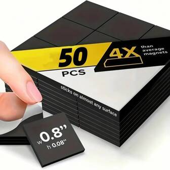 20/50 pezzi Quadrati e Puntini Magnetici - Magneti Flessibili Autoadesivi Rimovibili (4/5" X 4/5") - Forte Adesivo per Frigorifero, Bricolage, Foto - Senza Necessità di Taglio, Materiale in Gomma - Alternativa a Adesivi, Strisce e Rotoli, Adesivo Duraturo, Magneti per Frigorifero