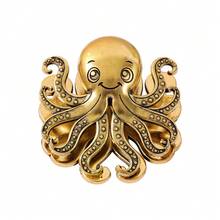 Semne de carte metalice vintage cu caracatiță, design 3D cu tentacule, clipsabile robuste, potrivite pentru lectură cu tematică oceanică și colecții artistice, puțină fericire pentru șoarecii de bibliotecă și iubitorii de caracatiță pentru a decora paginile cărții