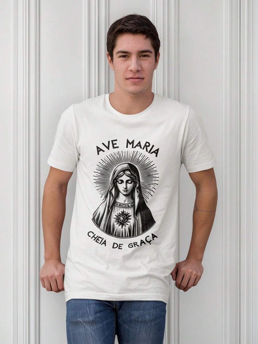 Our Lady Shirt 100% Cotton New Full - White - View 1