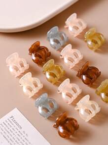 16 قطعة مشابك شعر عشوائية بتصميم فريد بأشكال القرع والبطيخ الصغيرة، إكسسوارات شعر موضة مشابك شعر مخلب للخريف والشتاء والعطلات للمرأة