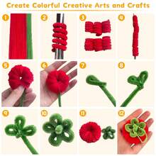 33 colores 10/100 piezas (Mixto) Limpiapipas creativos, para hacer flores, manualidades y proyectos DIY de Navidad, ramos para el Día de la Madre (12 pulgadas * 6 mm)