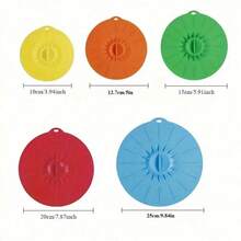 Set 5/1 buc capace din silicon pentru boluri, rezistente la căldură, capace reutilizabile pentru alimente, căni, farfurii, oale și tigăi, capace rezistente la praf și stropire pentru cuptorul cu microunde, accesorii de bucătărie