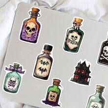 SCXXBSW 50pcs Halloween Potion Bottle Stickers Cool Anime Stickers Decorative Stickers Waterproof And Durable Cool Anime Stickers Waterproof And Durable Mobile Phone Case Decorative Stickers Can Be Affixed To Laptops, Mobile Phones, Water Bottles, Guitars, Skateboards, Suitcases, Etc., Start Your DIY Creative Journey, Is The First Choice For Gifts For Festivals Such As Halloween And Christmas - Multicolor - View 7