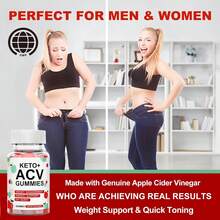 Keto ACV Gummies For Weight Loss, Apple Cider Vinegar Gummie For Rapid Fat Burning, Detox & Immune Support, Gluten-Free & Sugar-Free Gummies For Women & Men, 60 Count