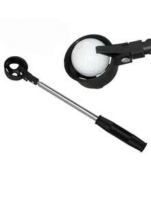 1pc Golf Ball Picker Is Made Of Stainless Steel, Featuring High Strength And Corrosion Resistance. It Can Adapt To The Outdoor Environment Of The Golf Course And Is Durable. It Has An 8 - Section Telescopic Structure, Allowing The Length To Be Adjusted According To Actual Needs.
