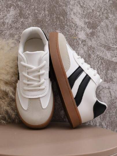 Children Boys & Girls Fashion Korean Style Canvas Oxford Shoes, Suitable For Students Outdoor & Indoor, All Seasons