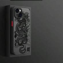 Funda de Teléfono Cool Dragon Compatible con 16 Pro 11 SE 2022 13Pro 15 Plus 14 12 XS 8 16Plus 13 Funda Protectora de Teléfono - Colores mixtos - Ver 8