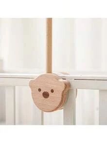 Wooden Baby Crib Mobile Holder, Baby Crib Hook, Easy To Install Baby Crib Decor Accessories, Baby Crib Bear Mobile, Baby Mobile, Baby Crib Mobile - Multicolor - View 4