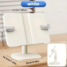 Soporte de lectura ajustable y multifuncional, estantería de ABS, clip para libros de aprendizaje con ajuste de altura y ángulo, disponible en 3 colores