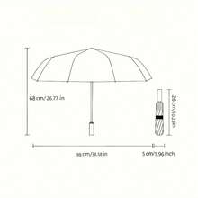 Paraguas plegable manual para protección solar, compacto y ligero, fácil de transportar, resistente al agua, ideal para días soleados y lluviosos, colores variados - Verde Oscuro - Ver 5