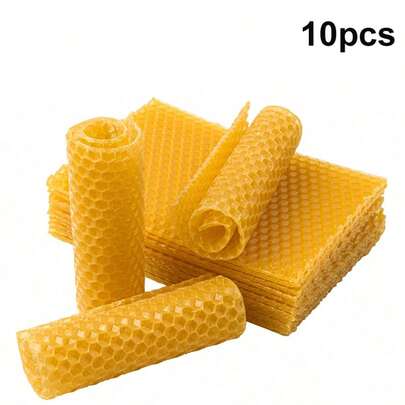 10 ชิ้น แผ่นขี้ผึ้ง, สำหรับทำเทียน, การแวกซ์พื้นไม้, งานฝีมือในครัวเรือน