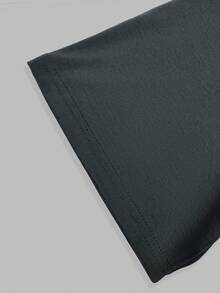 HESSEN 2pcs/Set Plus Size Women Casual Fashion Simple Basic Versatile Solid Color Letter Print Graphic Sweatsuit, Round Neck Short Sleeve T-Shirt With Drawstring Pocket Shorts Two Pieces Set, Back To School Outfit, Women Teachers Uniform, Halloween Christmas Holiday Wear